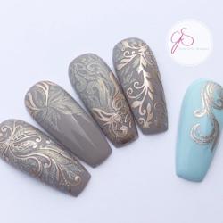 Elegant Swirls (CjS-149), Stampingplade, Clear Jelly Stamper